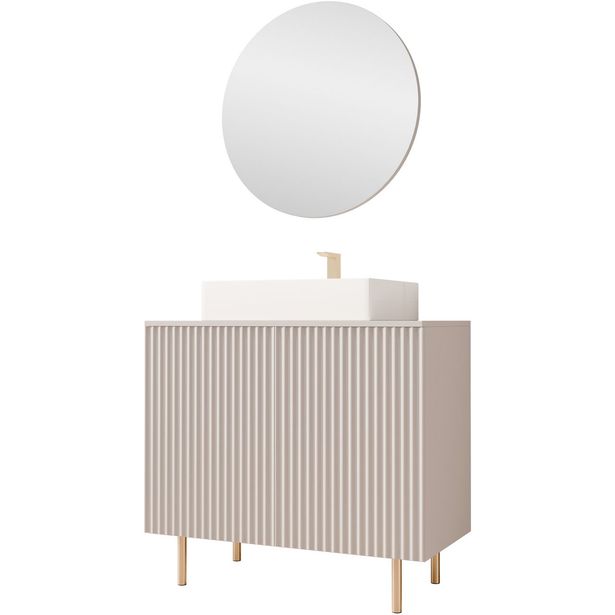 Kylpyhuonekalustesarja Nomla NUBIA I, sis. altaan, beige