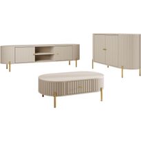 Olohuoneen huonekalusetti Nomla SEPIROZ II, beige