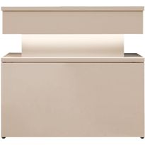 Yöpöytä Nomla 1S GLOSSA 09, LED-valaistuksella, 55x39cm, beige