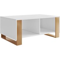 Sohvapöytä Nomla LOUTIO, 95x60cm, valkoinen/kulta