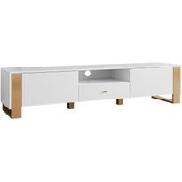 TV-taso Nomla 2K1SZ LOUTIO, leveys 180cm, valkoinen/kulta