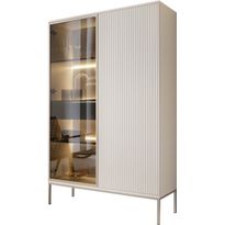 Vitriinikaappi Nomla SENTO WTSZ104, LED-valaistuksella, beige