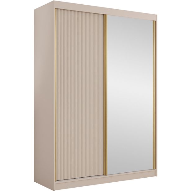 Liukuovivaatekaappi Nomla 2D TIRENO, peiliovella, 151x216cm