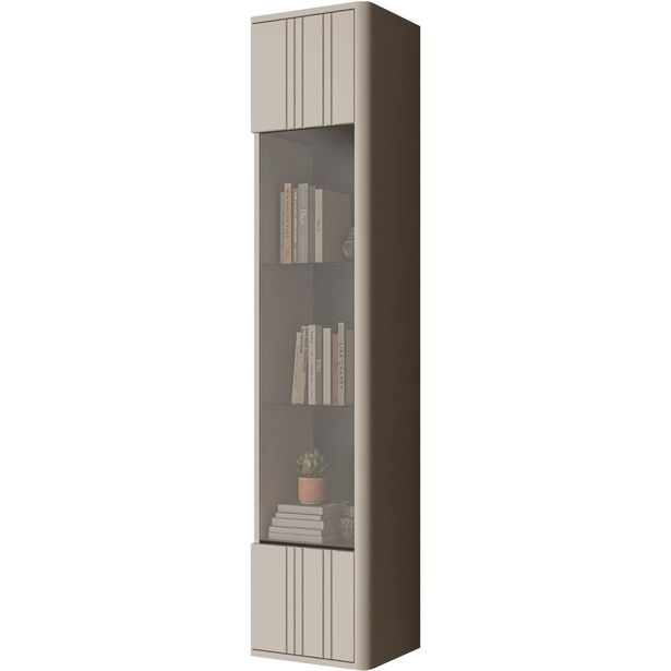 Vitriinikaappi Nomla PHILIPPE, 164cm, beige
