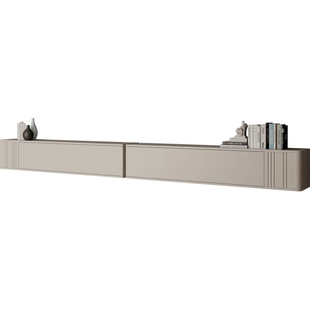 Olohuoneen huonekalusetti Nomla Philippe V, 2 x TV-taso, beige