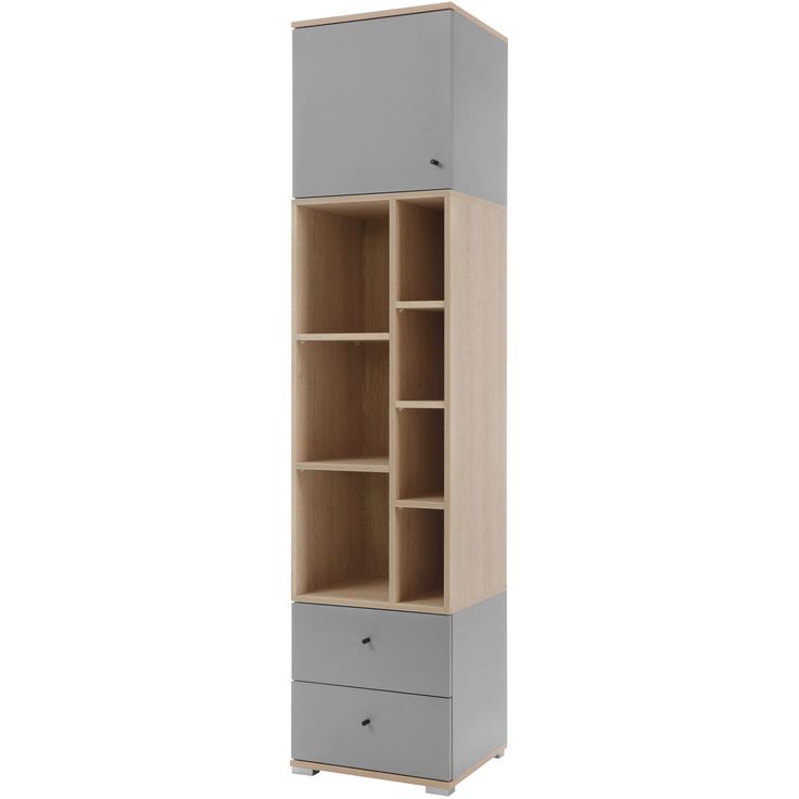 Kirjahylly Nomla ORO SYSTEM 3, 45x195cm, harmaa/ruskea