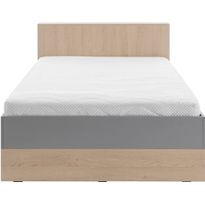 Sängynrunko säilytystilalla Nomla ORO SYSTEM 6, 120x200cm, harmaa/ruskea