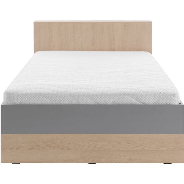 Sängynrunko säilytystilalla Nomla ORO SYSTEM 6, 120x200cm, harmaa/ruskea