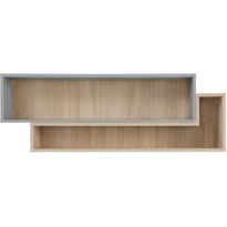 Seinähylly Nomla ORO SYSTEM 7, leveys 115cm, harmaa/ruskea