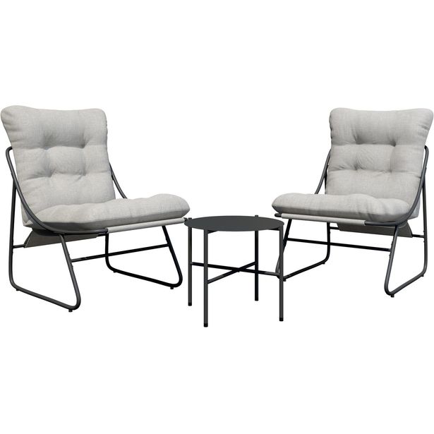 Puutarhakalustesetti Nomla Edoste, harmaa