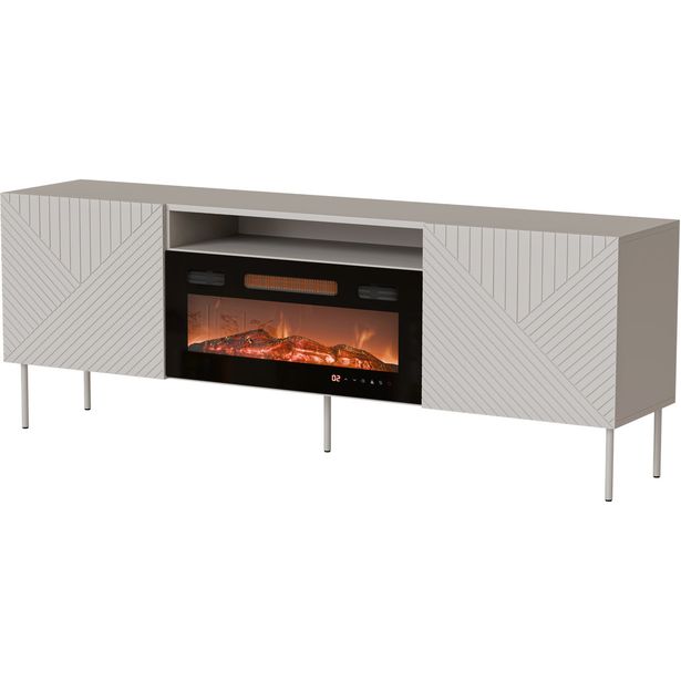 TV-taso + takka Nomla Art Deco 190 EF II, beige/musta