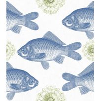Paneelitapetti Mindthegap Fish Blue, 1.56x3m