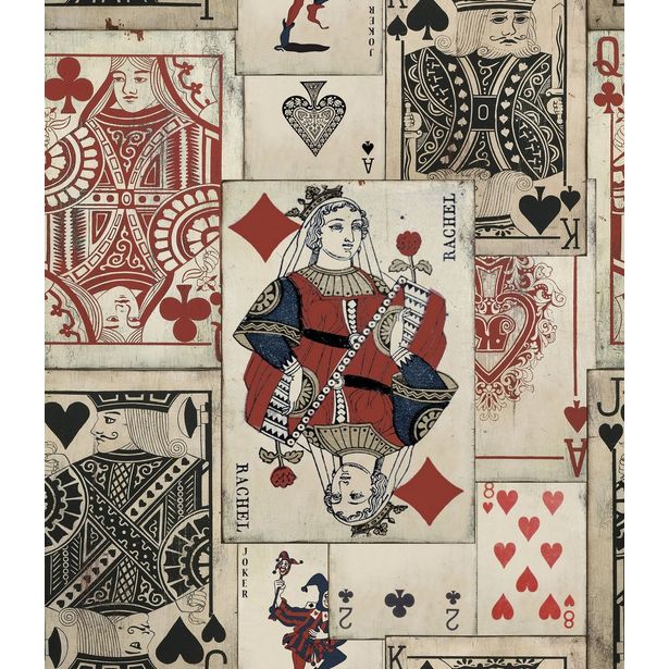 Paneelitapetti Mindthegap Play Cards, 1.56x3m