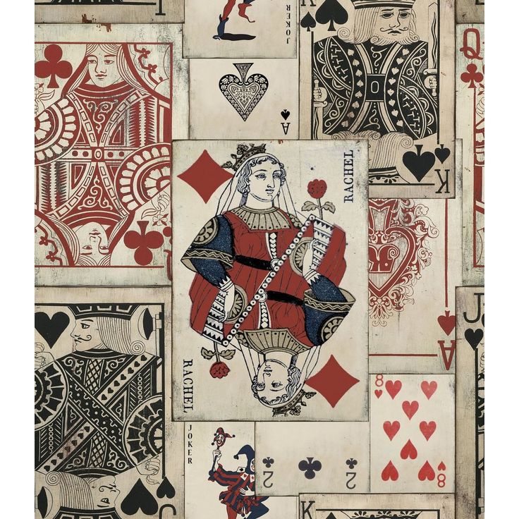 Paneelitapetti Mindthegap Play Cards, 1.56x3m