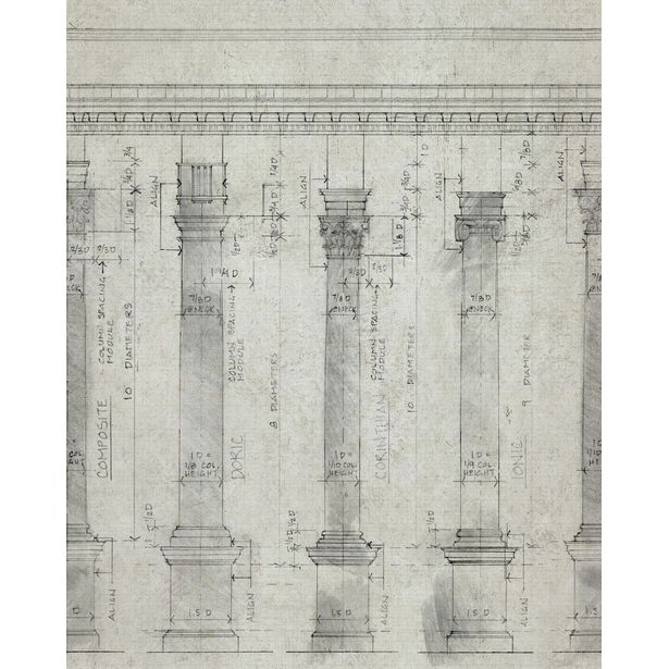 Paneelitapetti Mindthegap Colonnade Sand, 1.56x3m