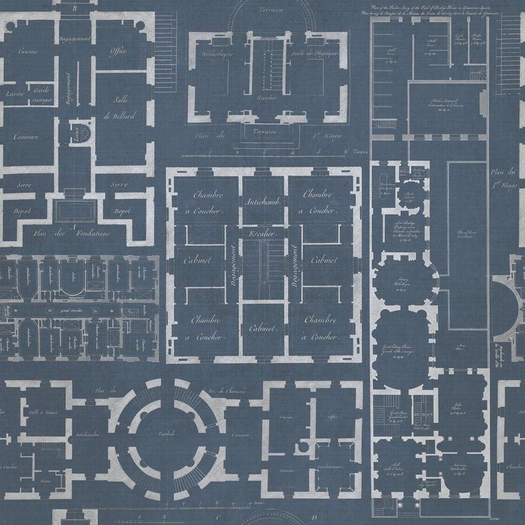 Paneelitapetti Mindthegap Chateau Blue, 1.56x3m