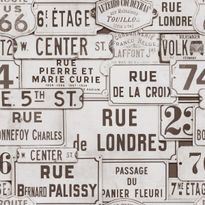 Paneelitapetti Mindthegap Street Signs Brown, 1.56x3m