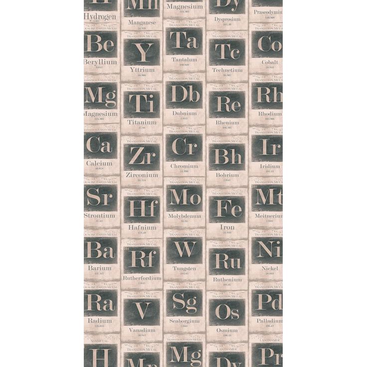 Paneelitapetti Mindthegap Periodic Table Sand, 1.56x3m