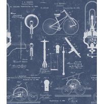 Paneelitapetti Mindthegap Patents Blue, 1.56x3m