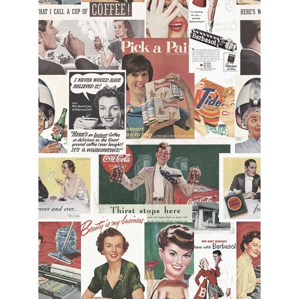 Paneelitapetti Mindthegap Retro Ads, 1.56x3m