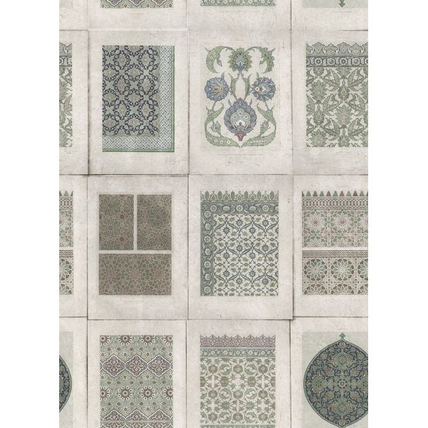 Paneelitapetti Mindthegap Arabesque Grey, 1.56x3m