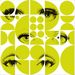 Paneelitapetti Mindthegap Eyes and circles lime, 1.56x3m (MTG-WP20085)
