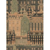 Paneelitapetti Mindthegap Amsterdam Orange, 1.56x3m