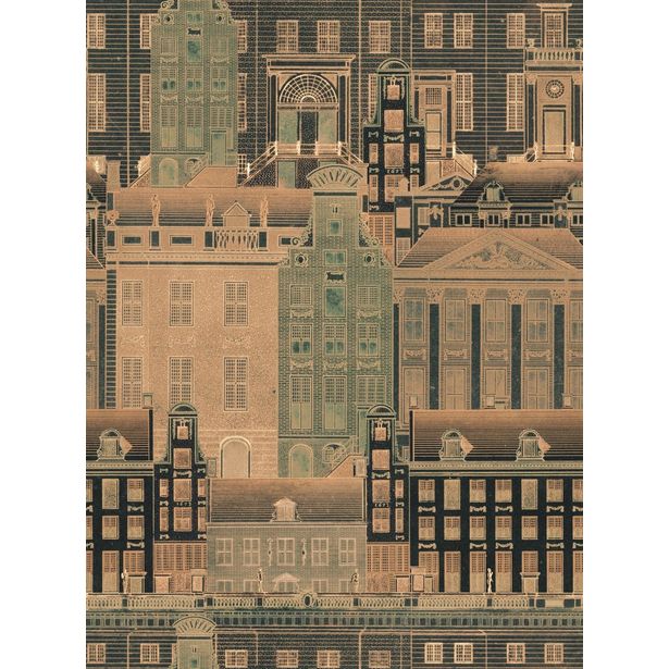 Paneelitapetti Mindthegap Amsterdam Orange, 1.56x3m