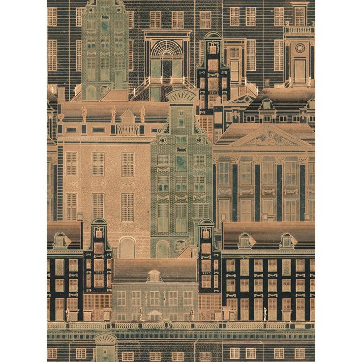 Paneelitapetti Mindthegap Amsterdam Orange, 1.56x3m
