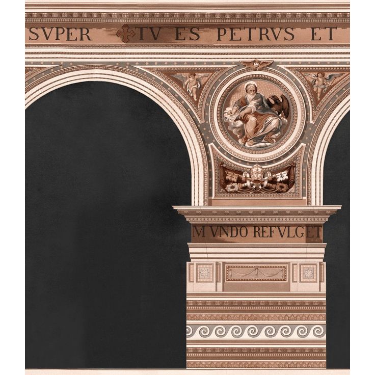 Paneelitapetti Mindthegap Basilique Copper, 1.56x3m