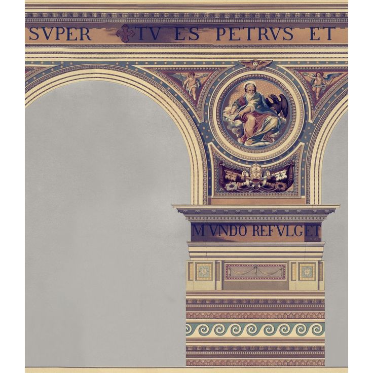 Paneelitapetti Mindthegap Basilique Brass, 1.56x3m