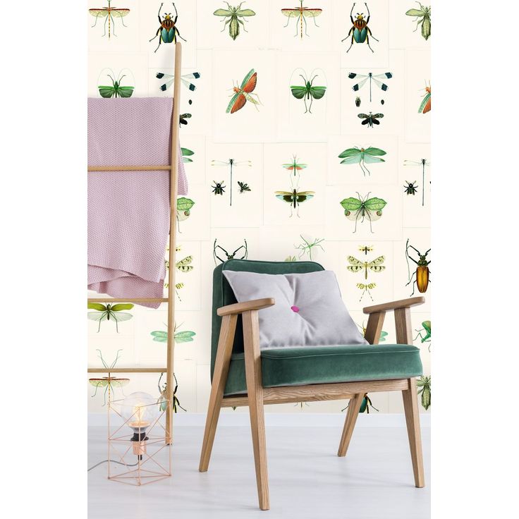 Paneelitapetti Mindthegap Entomology Green, 1.56x3m