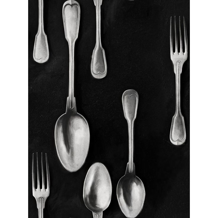 Paneelitapetti Mindthegap Cutlery Silver, 1.56x3m