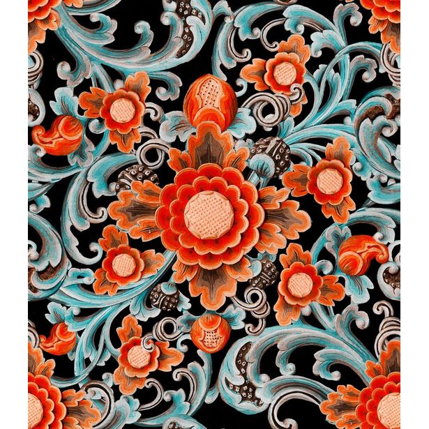 Paneelitapetti Mindthegap Floral Painting Dark, 1.56x3m