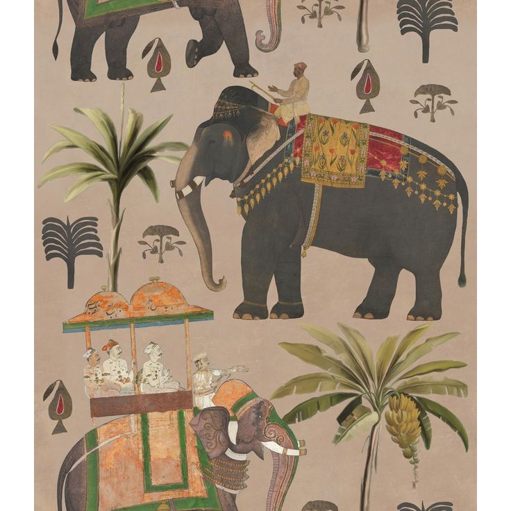 Paneelitapetti Mindthegap The Procession Taupe, 1.56x3m