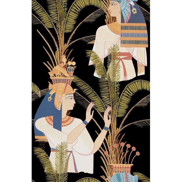 Paneelitapetti Mindthegap Egyptian Queens Anthracite, 1.56x3m