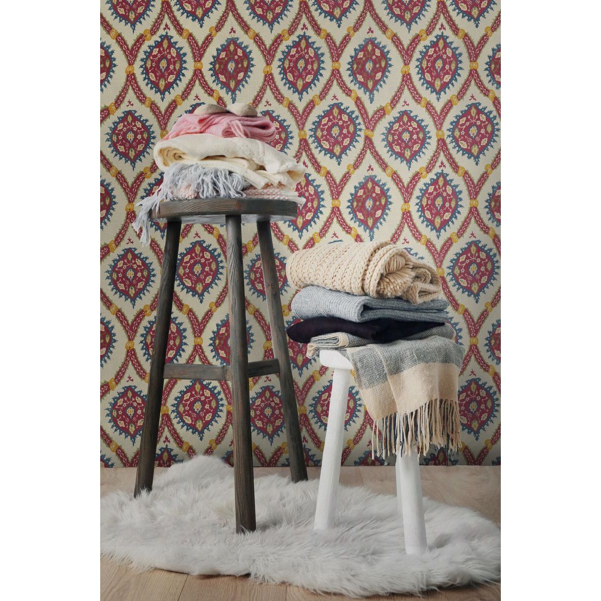 Paneelitapetti Mindthegap Ottoman, 1.56x3m, punainen