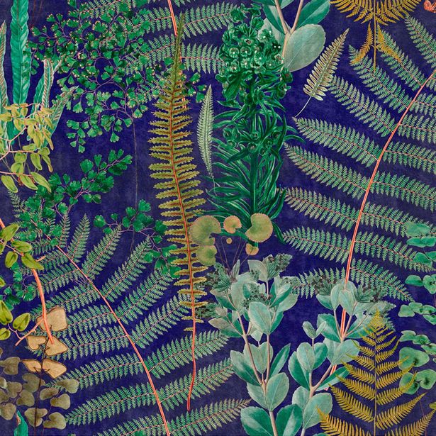 Paneelitapetti Mindthegap Green sanctuary, 1.56x3m, sininen