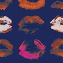 Paneelitapetti Mindthegap Neon kiss, 1.56x3m, tummansininen