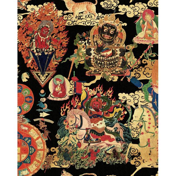 Paneelitapetti Mindthegap Tibetan tapestry metallic edition, 1.56x3m