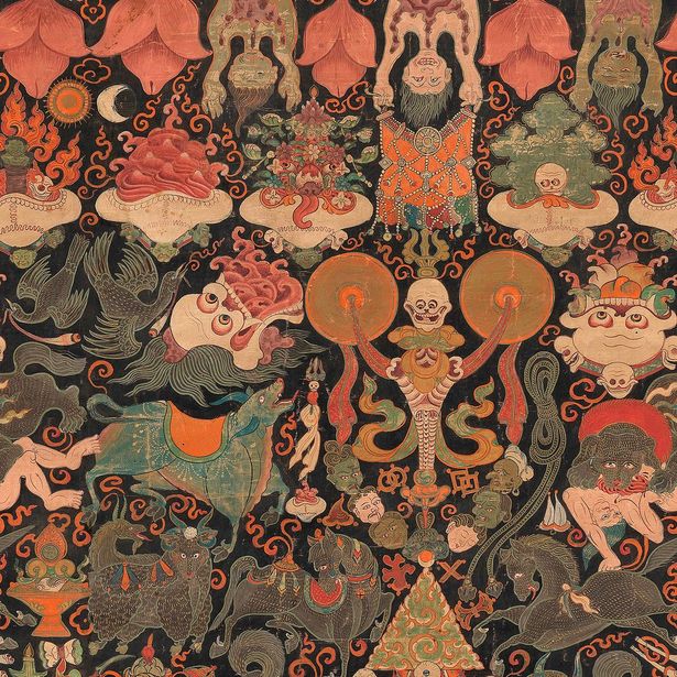 Paneelitapetti Mindthegap Yama Dharmaraja, 1.56x3m, tumma