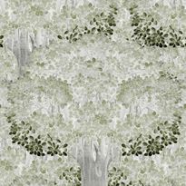 Paneelitapetti Mindthegap Savage leaves, 1.56x3m, harmaa