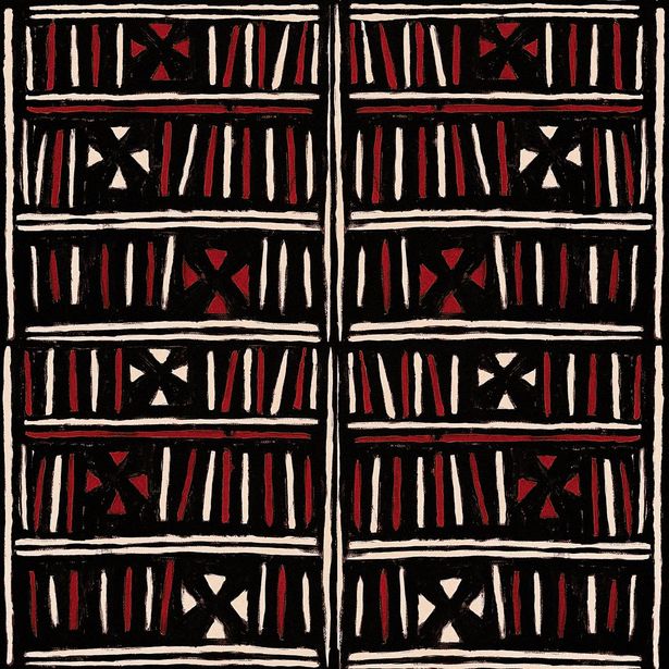 Paneelitapetti Mindthegap Bogolanfini, 1.56x3m, punainen