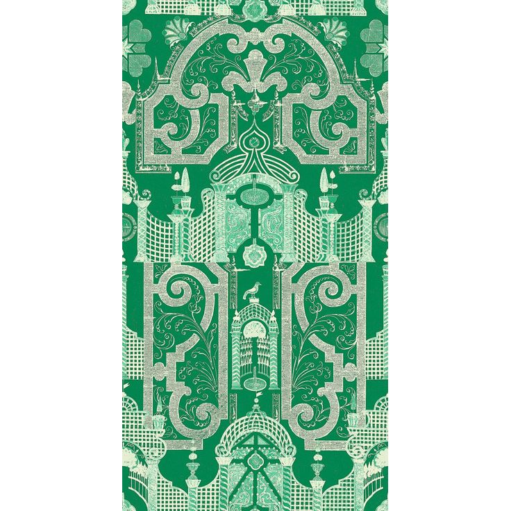 Paneelitapetti Mindthegap Emperor's Labyrinth, 1.56x3m, vihreä