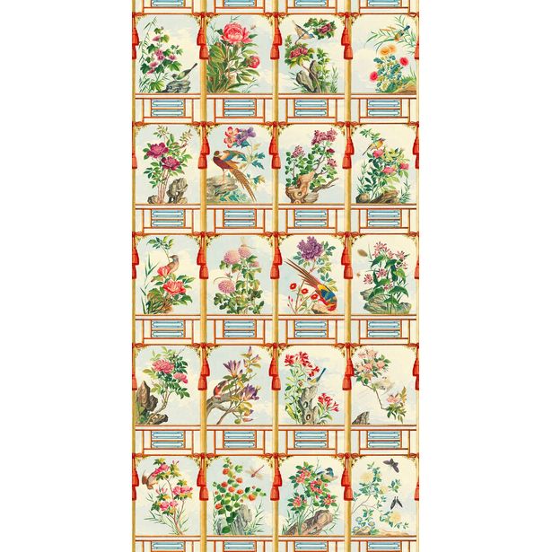 Paneelitapetti Mindthegap Flowering Wall 1.56x3m, vaalea