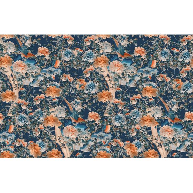 Paneelitapetti Mindthegap A Manchurian Night, 1.56x3m, sininen