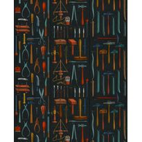 Paneelitapetti Mindthegap Old Tools, 1.56x3m, antrasiitti