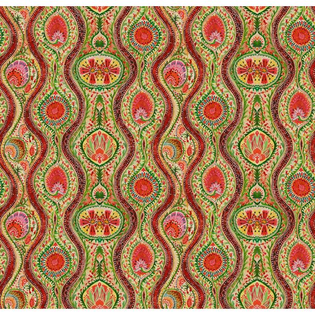 Tapetti Mindthegap Hippie Paisley, 1.56x3m, punainen/vihreä