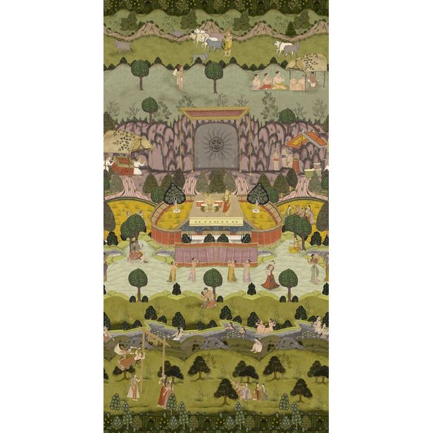 Tapetti Mindthegap Peace and Music, 1.56x3m, vihreä