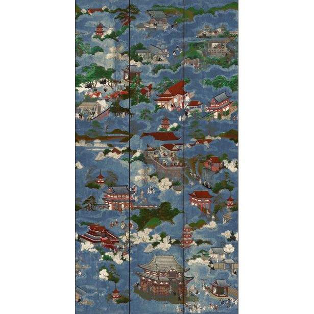 Paneelitapetti Mindthegap Floating World, 1.56x3m, sininen